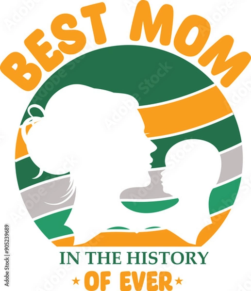 Obraz mom t-shirt design