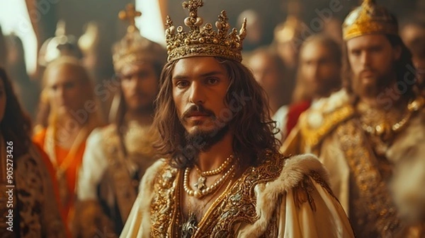 Obraz Biblical Story, Solomon Becomes King of Israel, Replacing His Father David