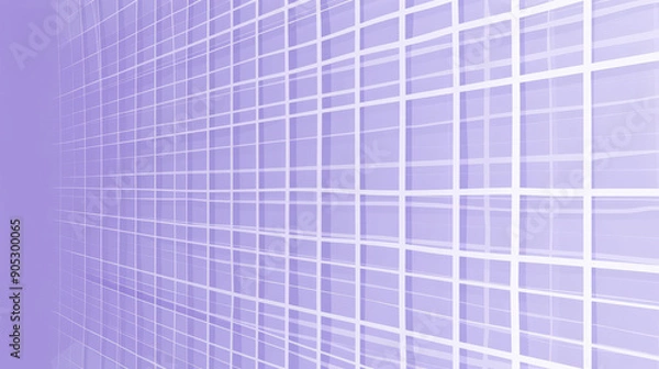 Fototapeta A lavender background with a geometric grid pattern, featuring evenly spaced lines in varying shades of lavender. The modern design adds structure and visual interest.