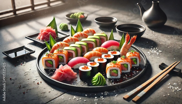 Fototapeta Elegant Sushi Platter