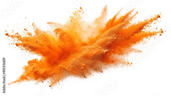 Obraz fire flames orange powder explosion blast splash on transparent background