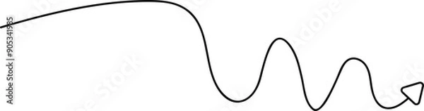 Fototapeta Sketch arrow icon. Elements for design