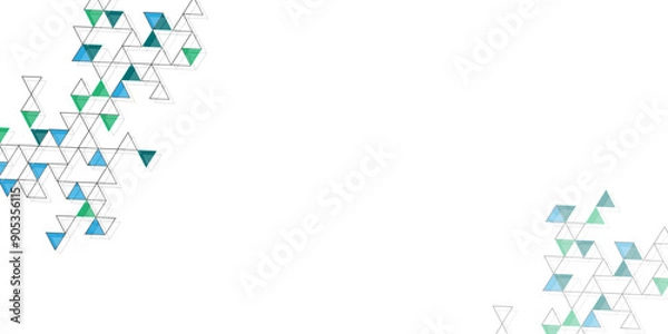 Fototapeta Abstract colarful triangle modern template for business or technology presentation, Abstract blue triangle background.
