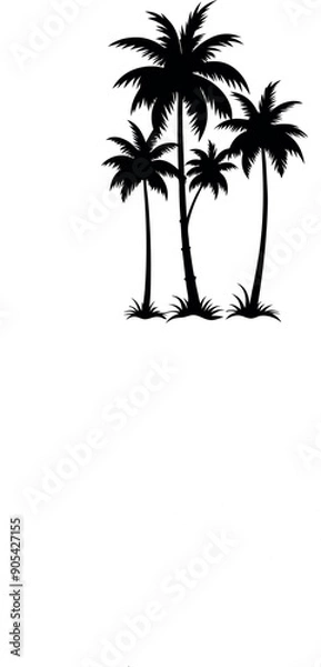 Fototapeta palm tree silhouette