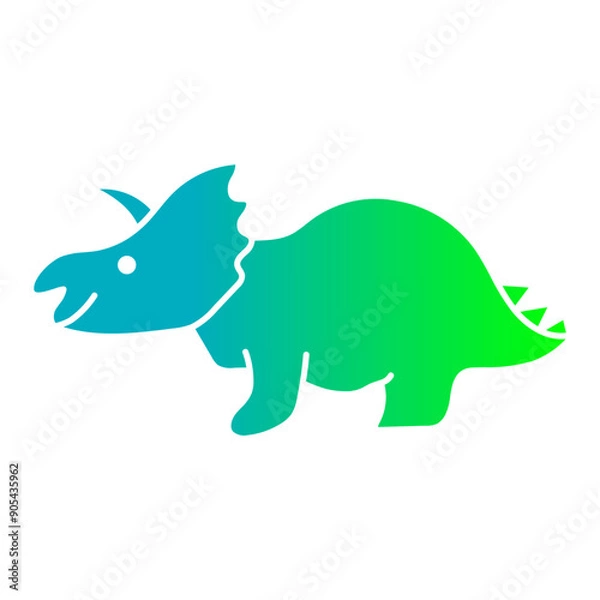 Fototapeta Triceratops Gradient Flat