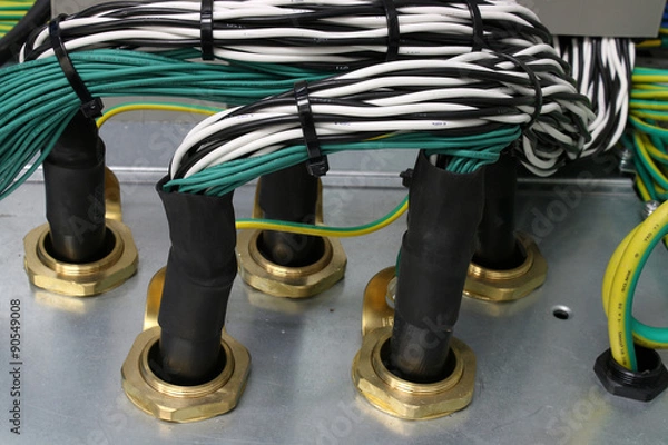 Fototapeta Cable trough cable gland