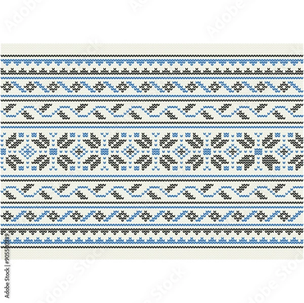 Fototapeta Ukrainian ornament. Imitation of knitted fabric. vector illustration. Can be used for backgrounds, patterns, covers, souvenirs, clothing, textiles and other layouts.
