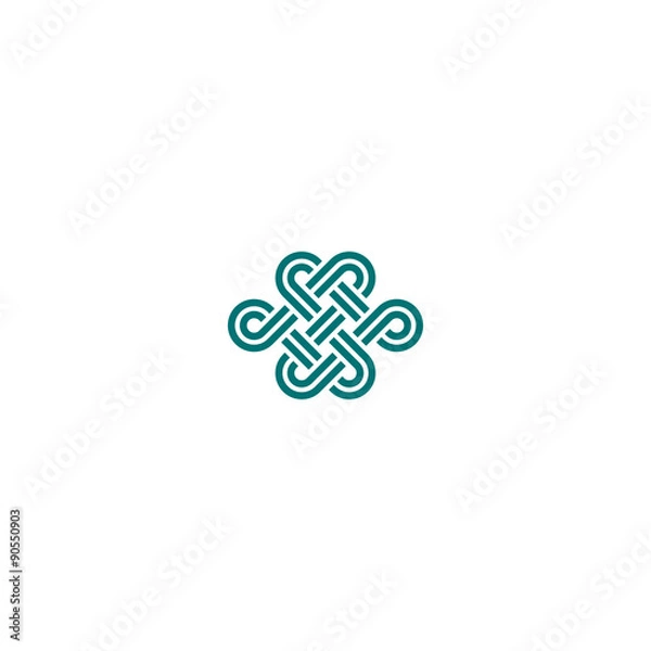 Obraz Infinite knot symbol on white