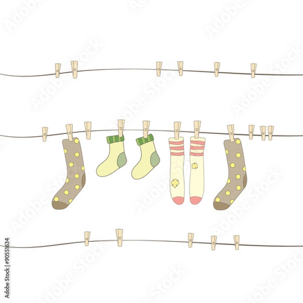 Obraz Hanging socks.