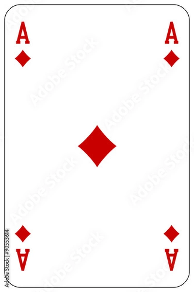 Obraz Poker playing card Ace diamond