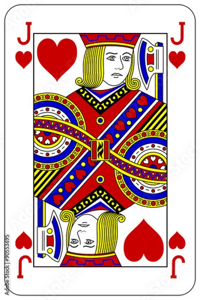 Obraz Poker playing card Jack heart