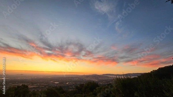 Obraz sunset over the mountains