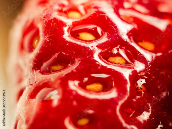 Obraz Gros plan Fraise Rouge 