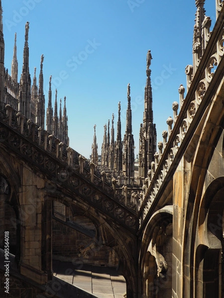 Obraz Vue perspective Cathédrale de Milan