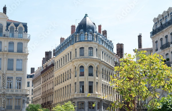 Obraz façade de bâtiment, Lyon