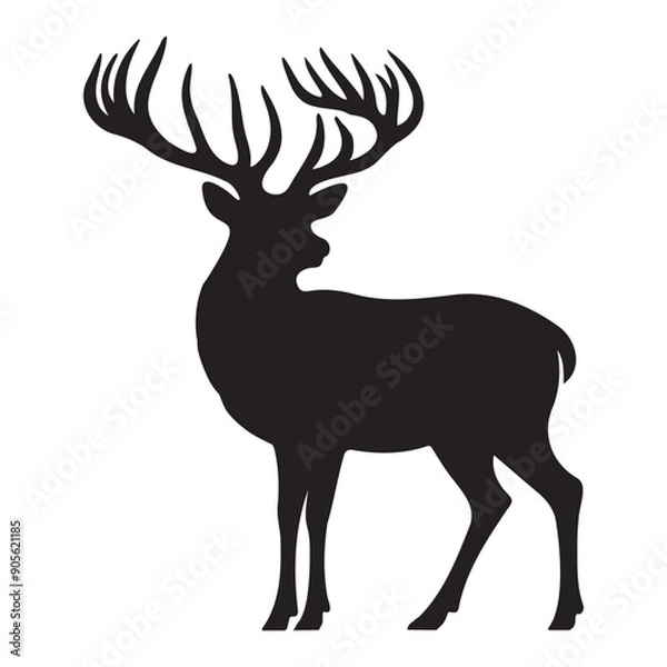 Obraz deer silhouette vector