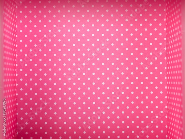 Fototapeta Pink polka dots pattern background,Top view