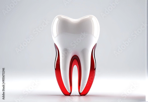 Fototapeta tooth isolated white background