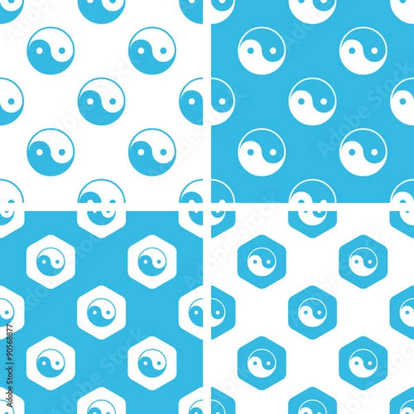 Obraz Ying yang patterns set
