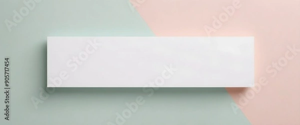 Obraz A minimalist banner with a soft, muted pastel background and a clean, empty white space in the center for adding messages or promotional text. Multiple variations available