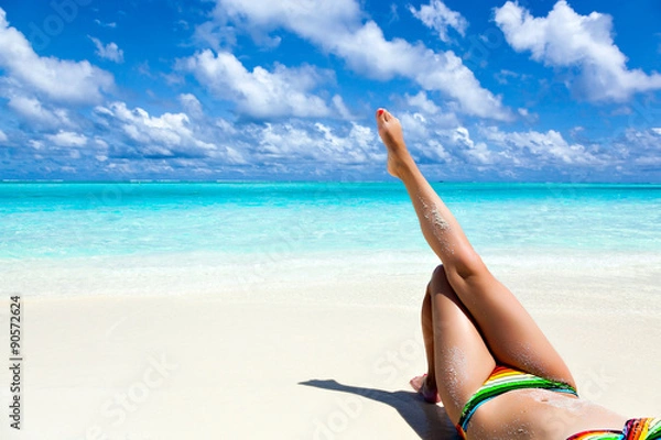 Obraz paradise vacation on a tropical beach