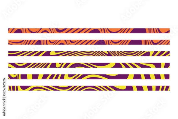 Obraz Abstract Swirl Line Pattern Set
