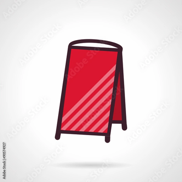 Fototapeta Red empty sandwich signboard vector icon