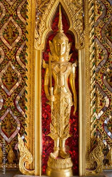 Obraz The golden deva with the sword in hand