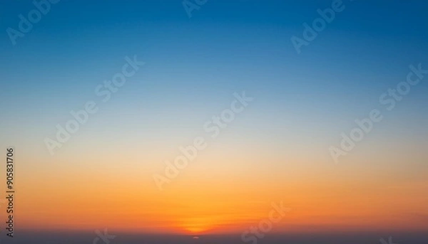 Obraz abstract gradient sunrise in the sky with blue and orange natural background