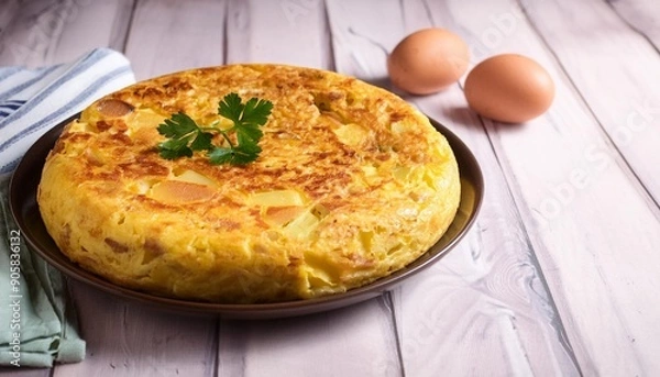 Obraz tortilla de patatas spanish omelette with potatoes typical spanish cuisine