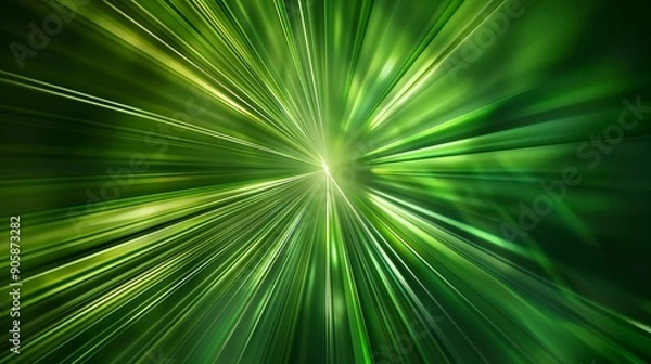 Obraz abstract background with rays green color motion wallpaper which is very good