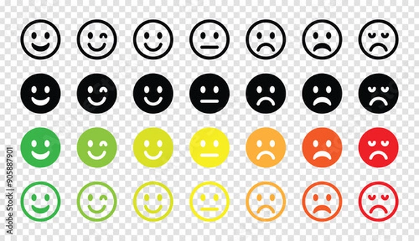 Obraz emoticon icon set. emoji vector set