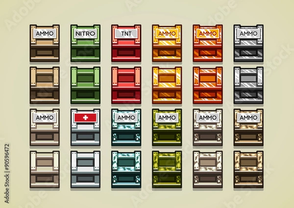 Fototapeta 3D boxes for video games