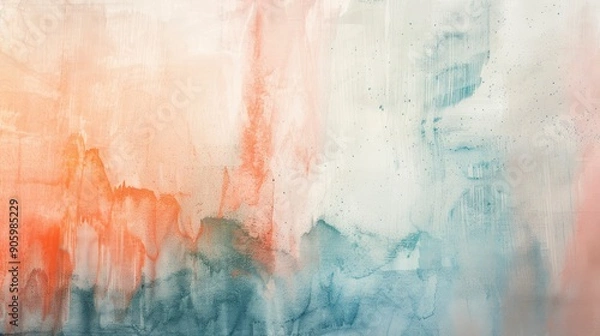 Fototapeta Abstract background with brushstrokes and texture in pastel tones.