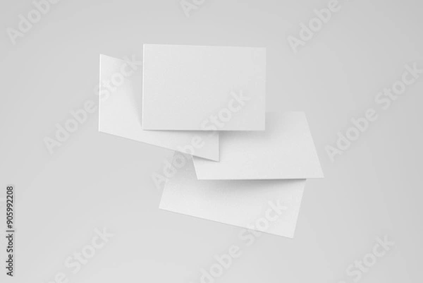 Fototapeta Floating Business Card Mockup PSD Template