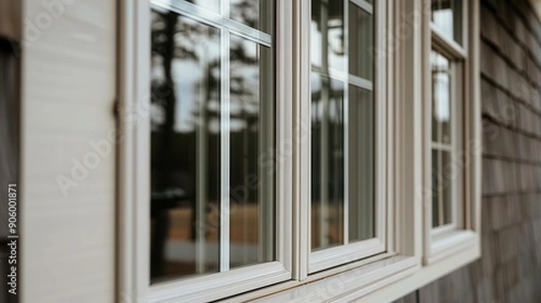 Fototapeta Handyman installing energy-efficient windows