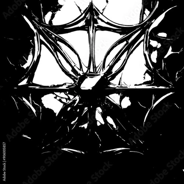 Fototapeta Abstract Metal Background in White and Black