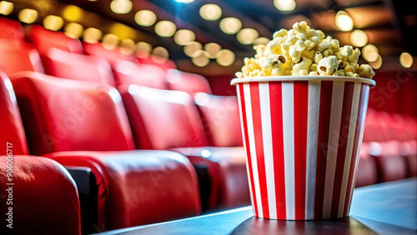 Obraz popcorn in a movie theater