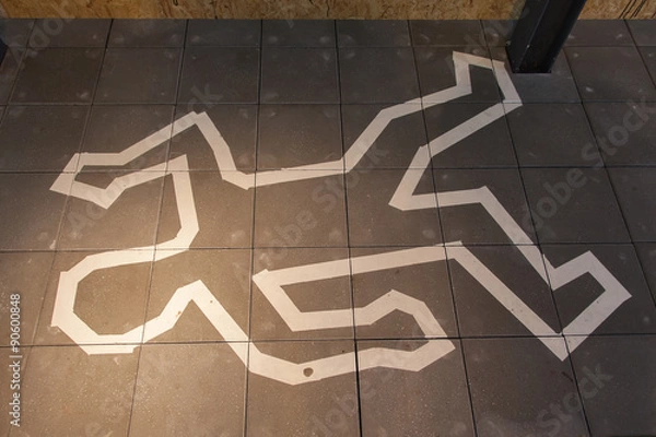 Obraz Crime scene chalk line