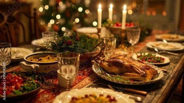 Obraz The tradition of passing down secret family recipes and cooking techniques for special dinners.