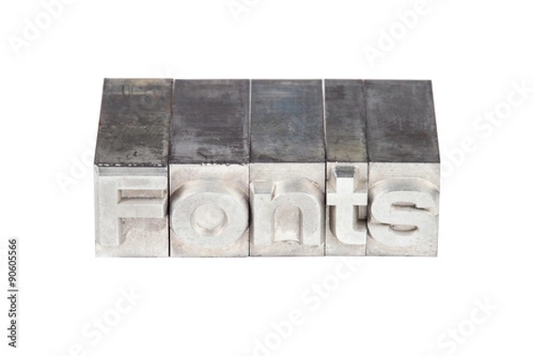 Fototapeta Bleisatz Buchstaben