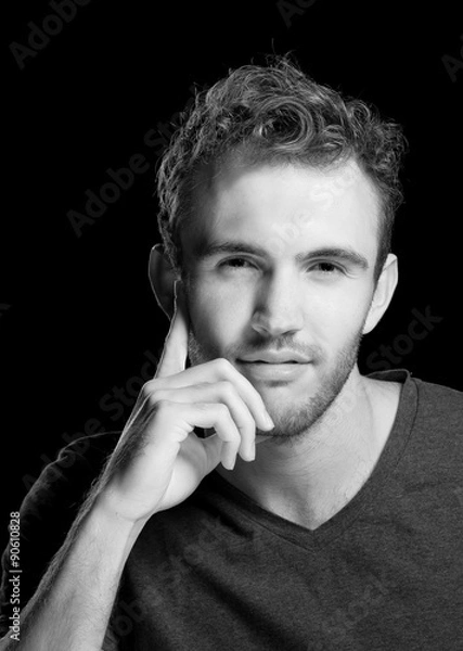 Obraz Male model head shot