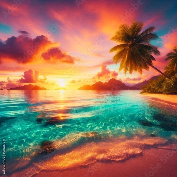 Obraz sunset on the beach