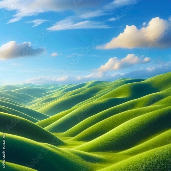 Obraz green field and sky