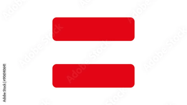 Fototapeta red equal sign