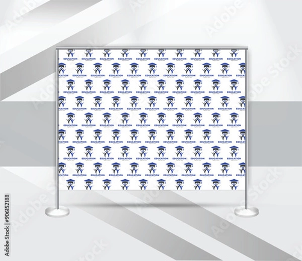 Fototapeta creative step and repeat banner backdrop design template