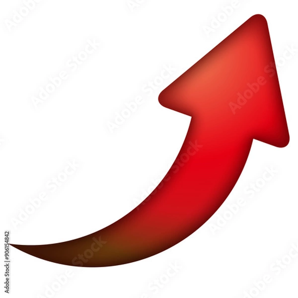 Obraz 光沢がある上昇矢印アイコンイラスト