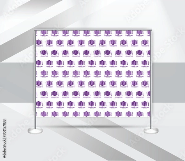 Obraz creative step and repeat banner backdrop design template