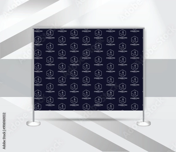 Fototapeta creative step and repeat banner backdrop design template