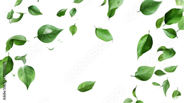 Fototapeta green leaves seamless pattern background,generative ai